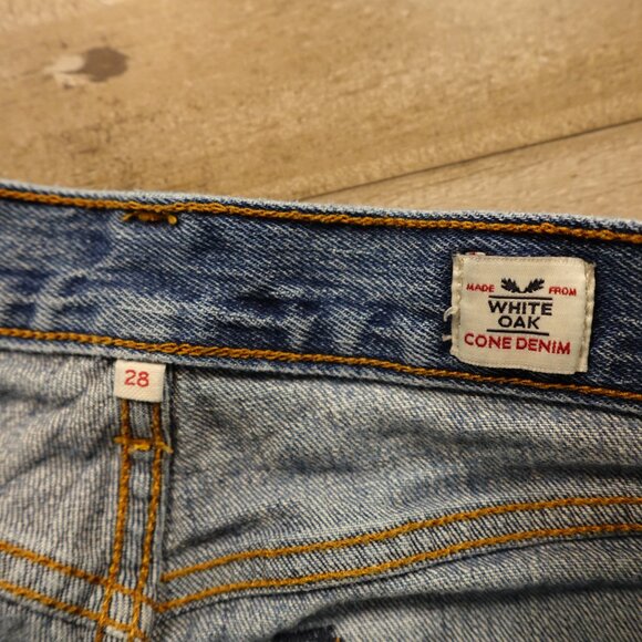 Levi’s 501 Denim Shorts Women’s 28 Light Wash Cutoff Vintage White Oak Cone - Picture 3 of 11
